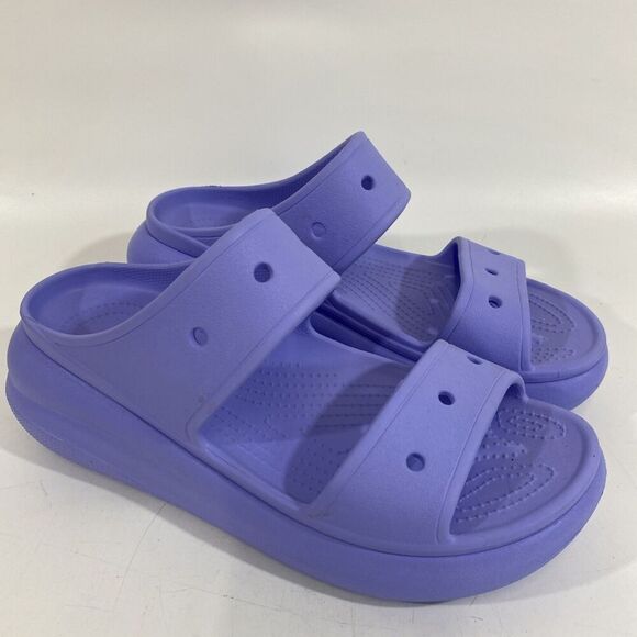 Mens Womens Crocs Classic Crush Platform Sandals Mens 10 Womens 12 Purple - Picture 4 of 8